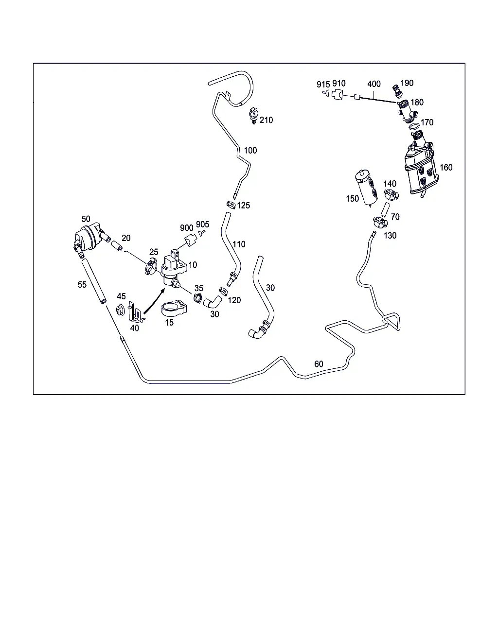 Система улавливания паров топлива diagram