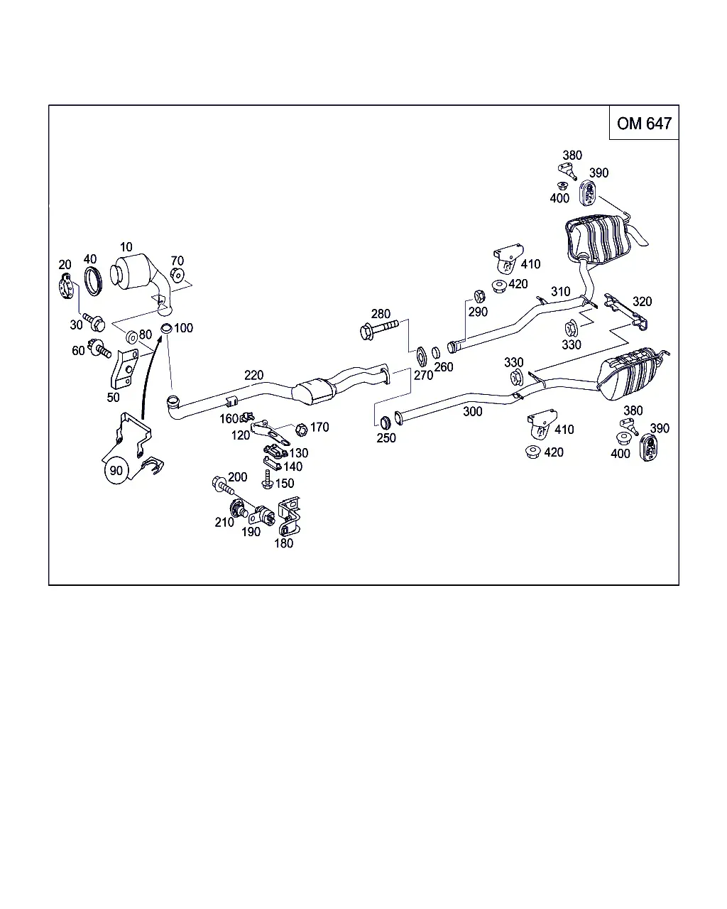 Система выпуска отработавших газов diagram