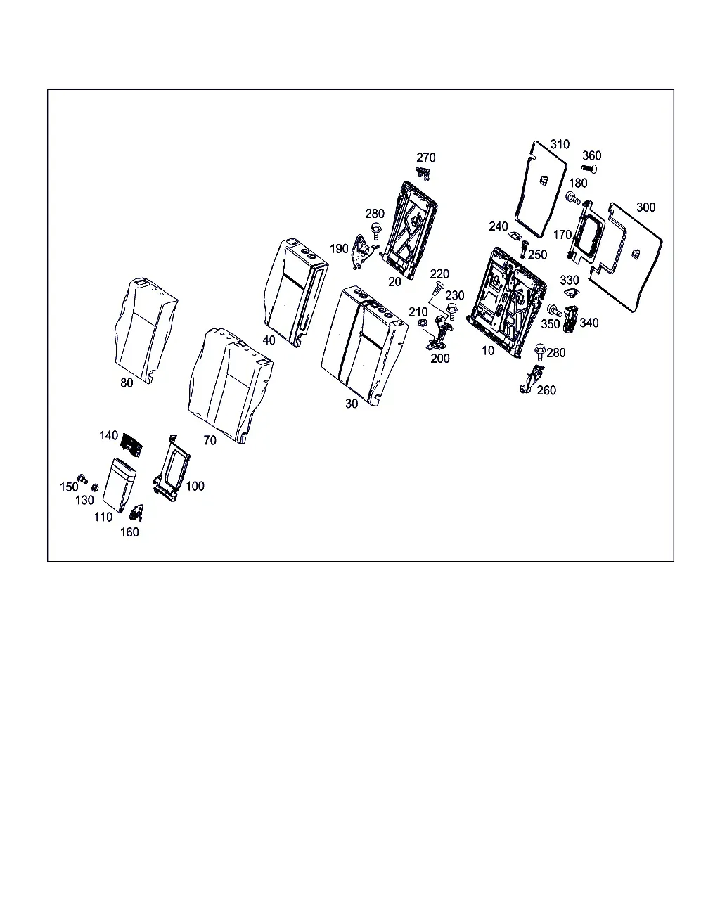 Folding Seat Backrest diagram