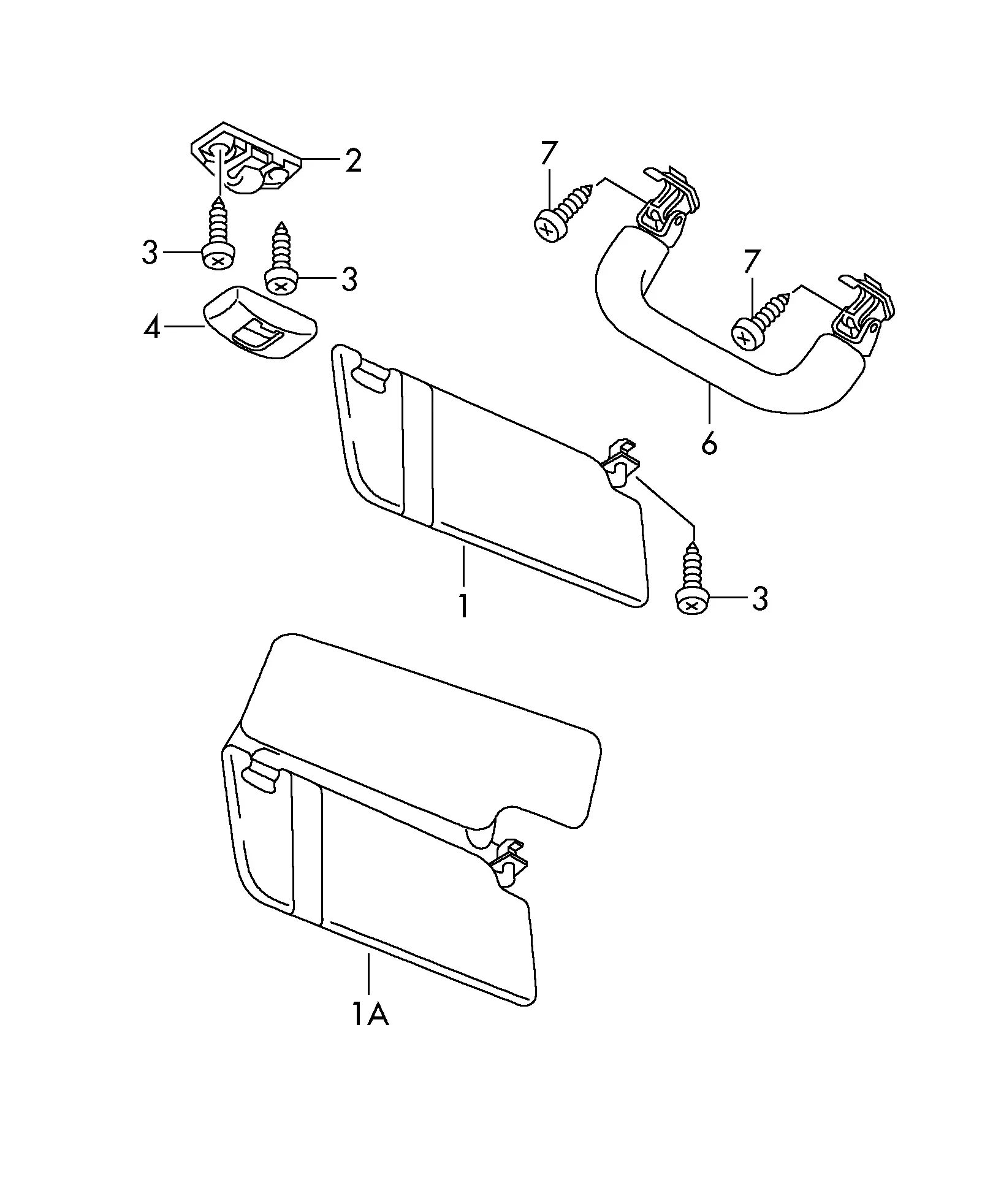 Sun Visors diagram