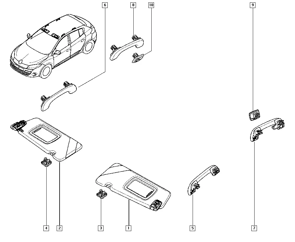 Sun Visor diagram