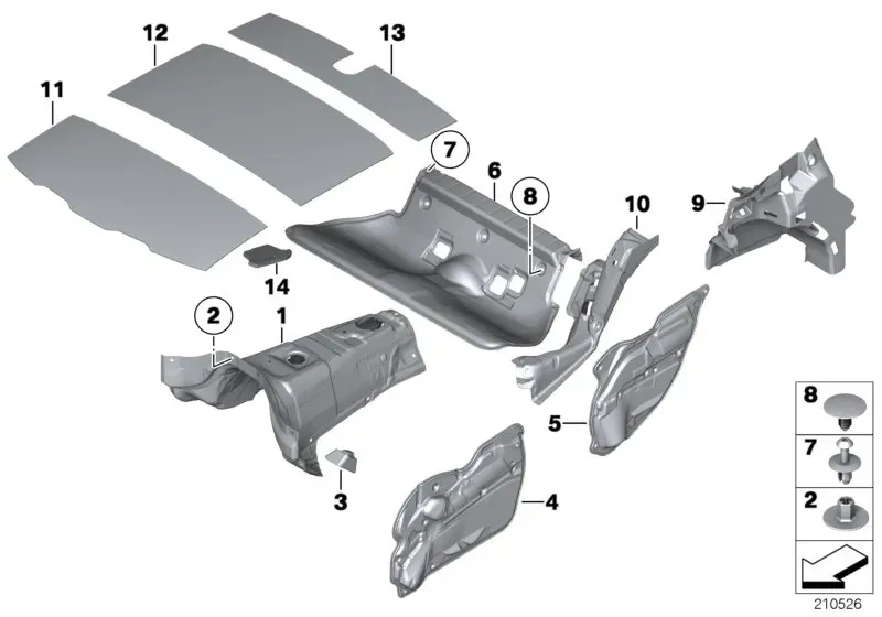 Body sound insulation diagram