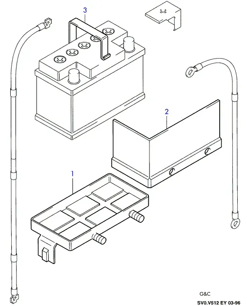 Battery mounting diagram