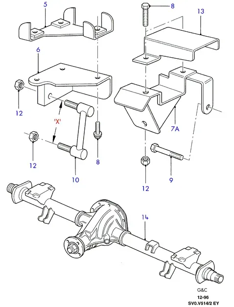 Rear suspension diagram