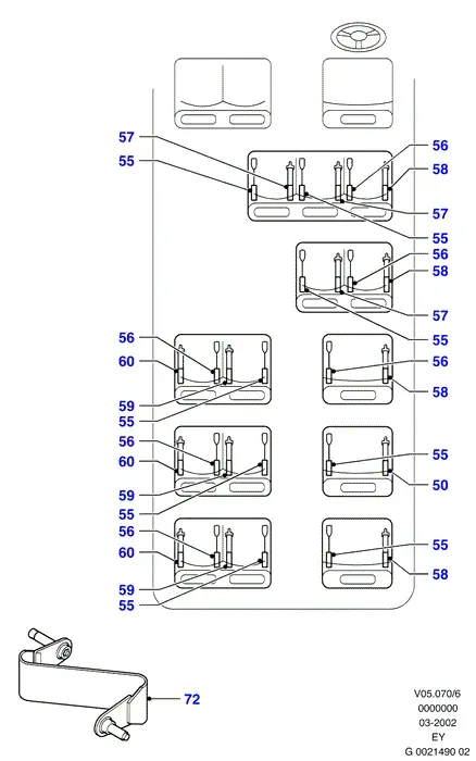Interior trim diagram