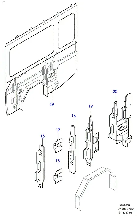 Interior trim diagram