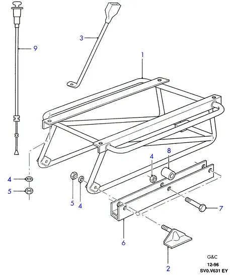 Seat mechanism diagram
