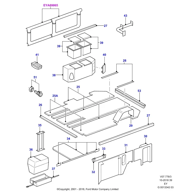 Interior and seats diagram