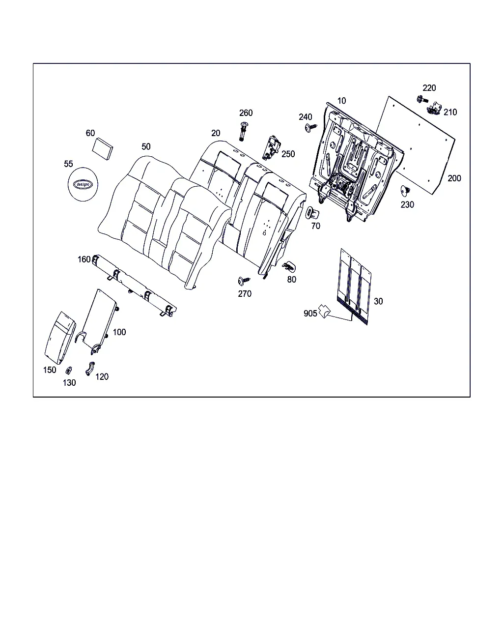 Rear Seat Backrest diagram