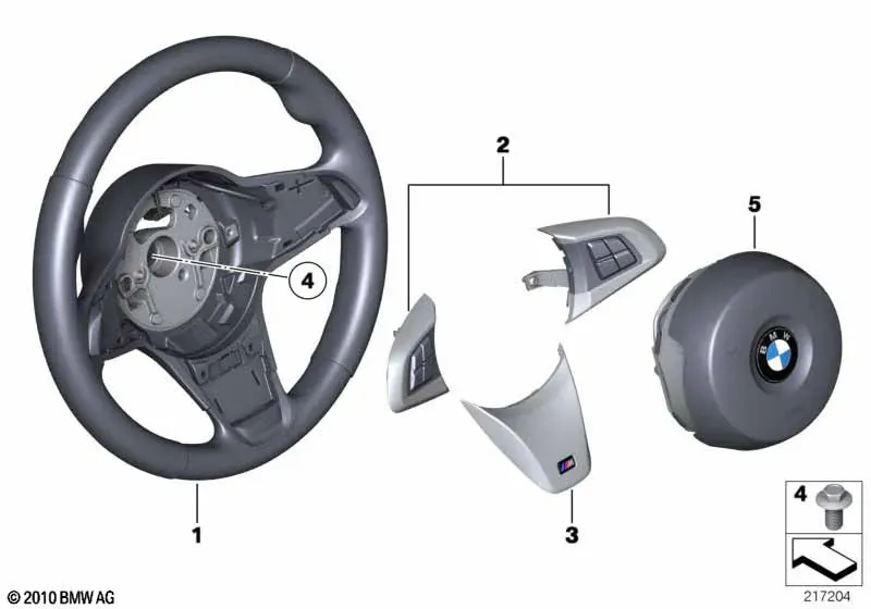 M-Sport Steering Wheel With Airbag diagram
