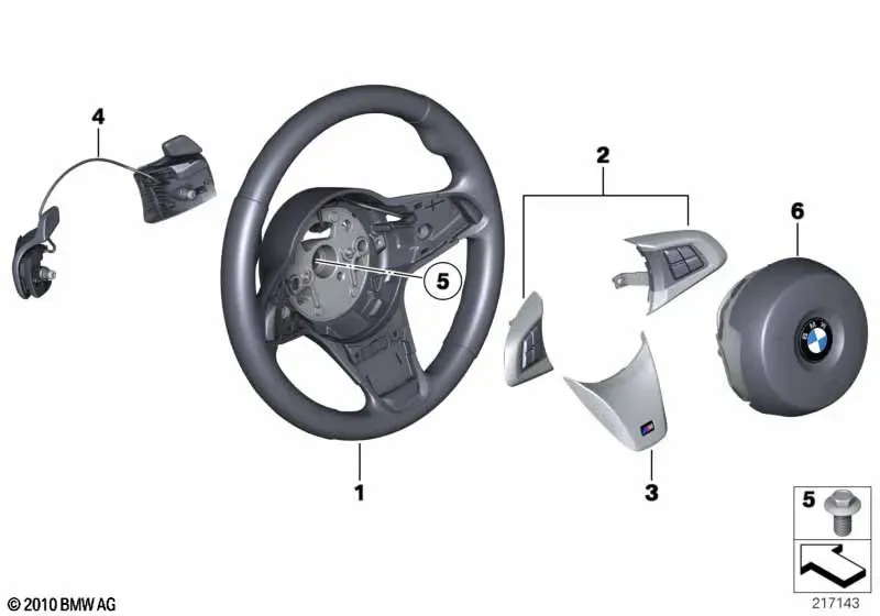 M Sport Steering Wheel with Airbag diagram