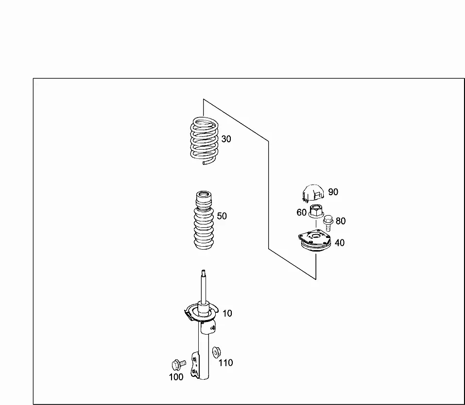 Front suspension strut diagram