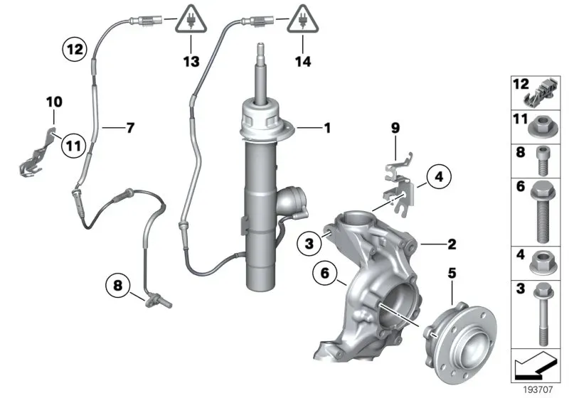 Front suspension diagram