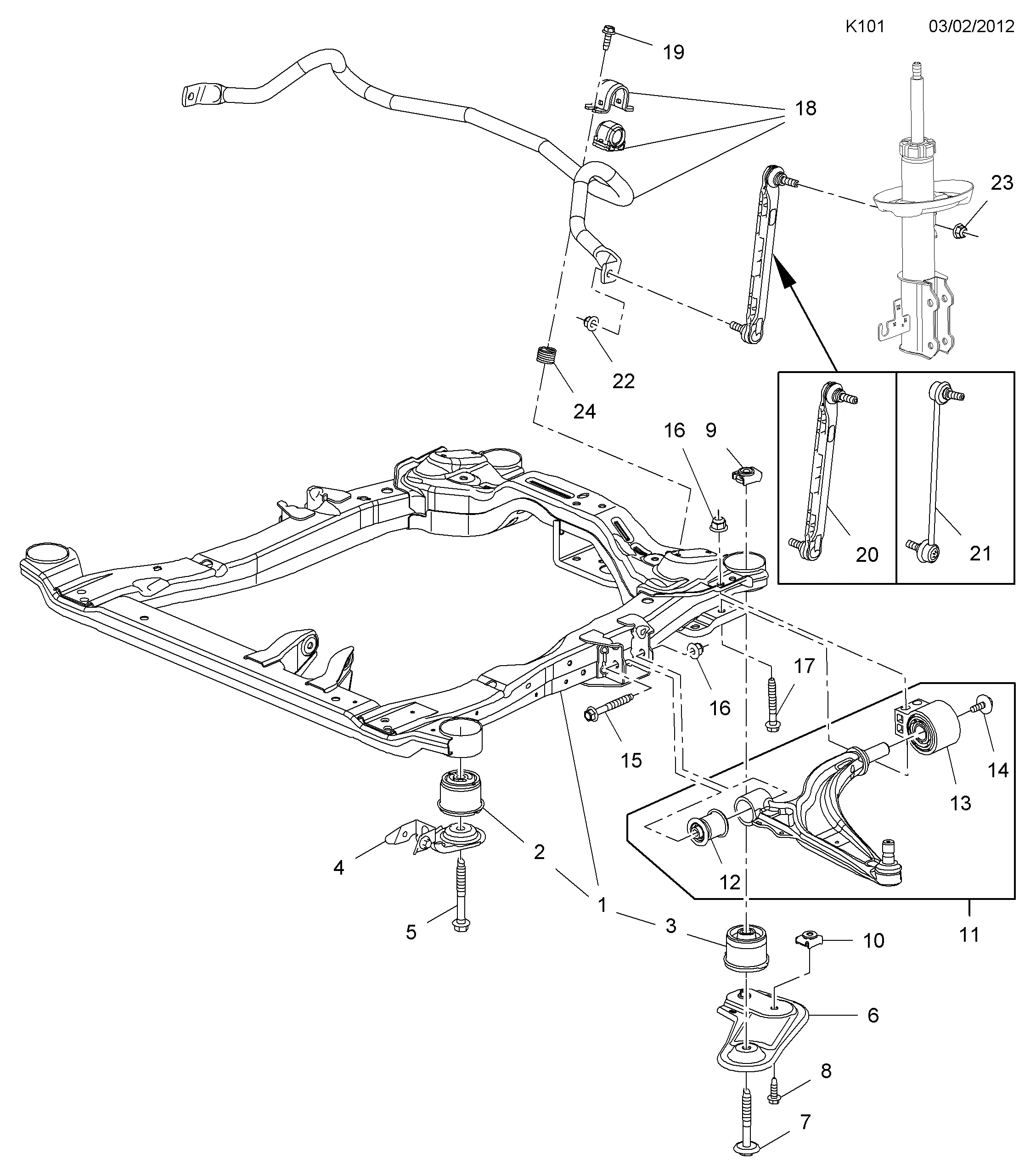 Front Stabilizer Bar diagram