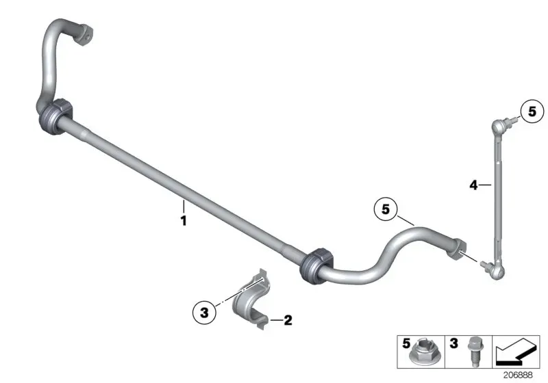 Front stabilizer bar diagram