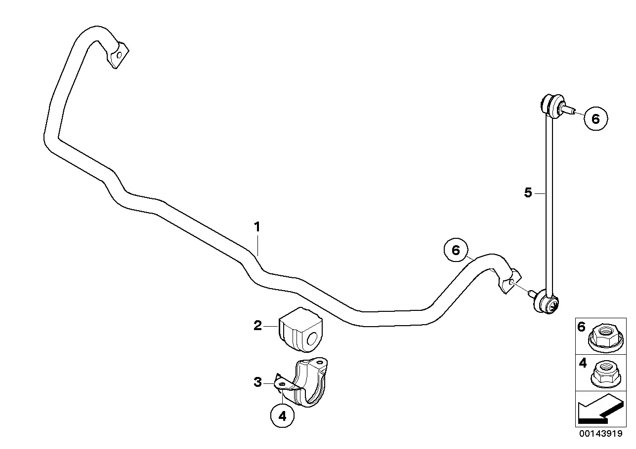 Front stabilizer bar diagram
