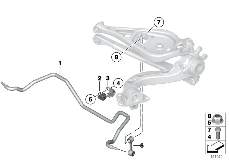 Rear anti-roll bar diagram