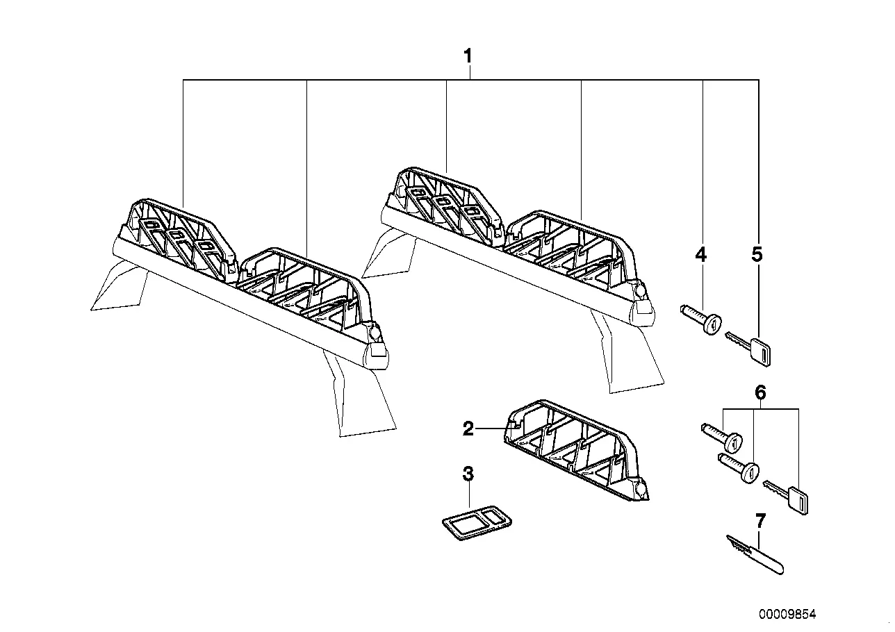 Ski carrier diagram