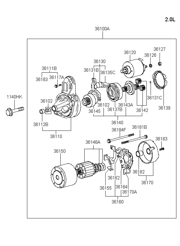 Starter Motor diagram