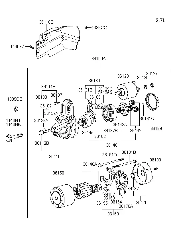 Starter Motor diagram