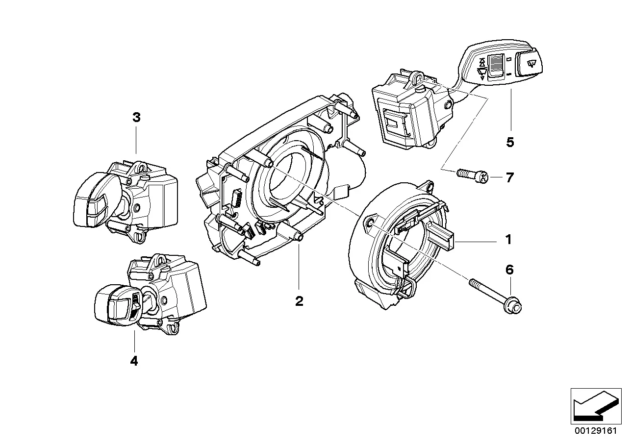 Steering column switch diagram