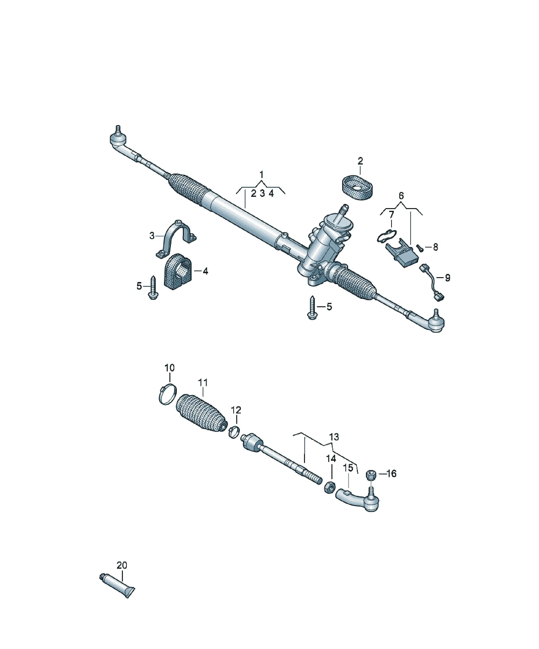 Steering gear diagram