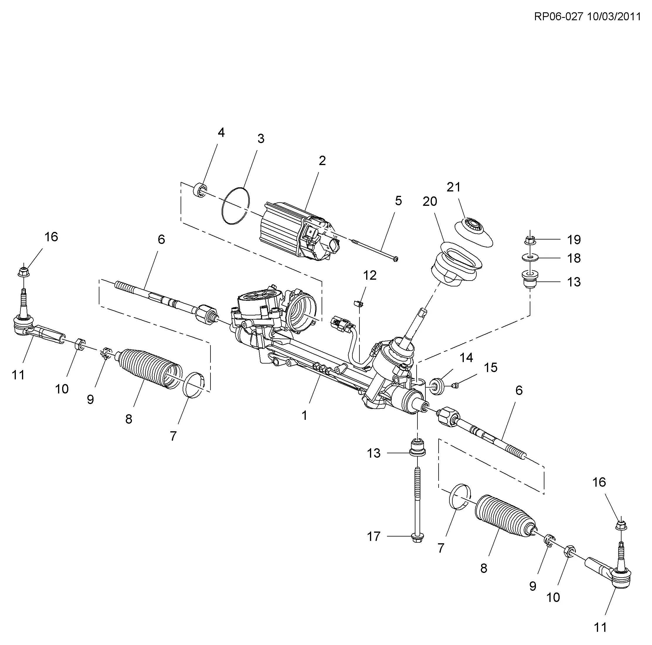 Steering gear diagram