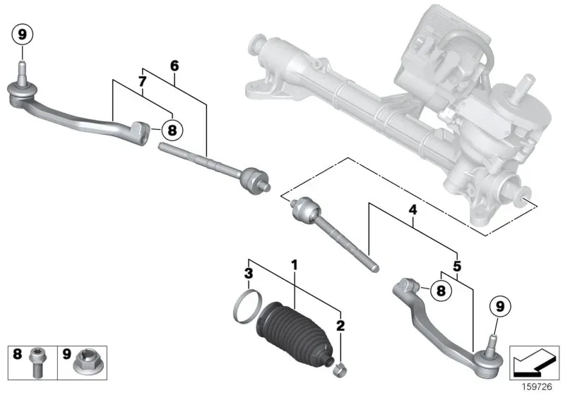 Steering linkage diagram