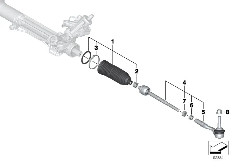 Steering linkage diagram