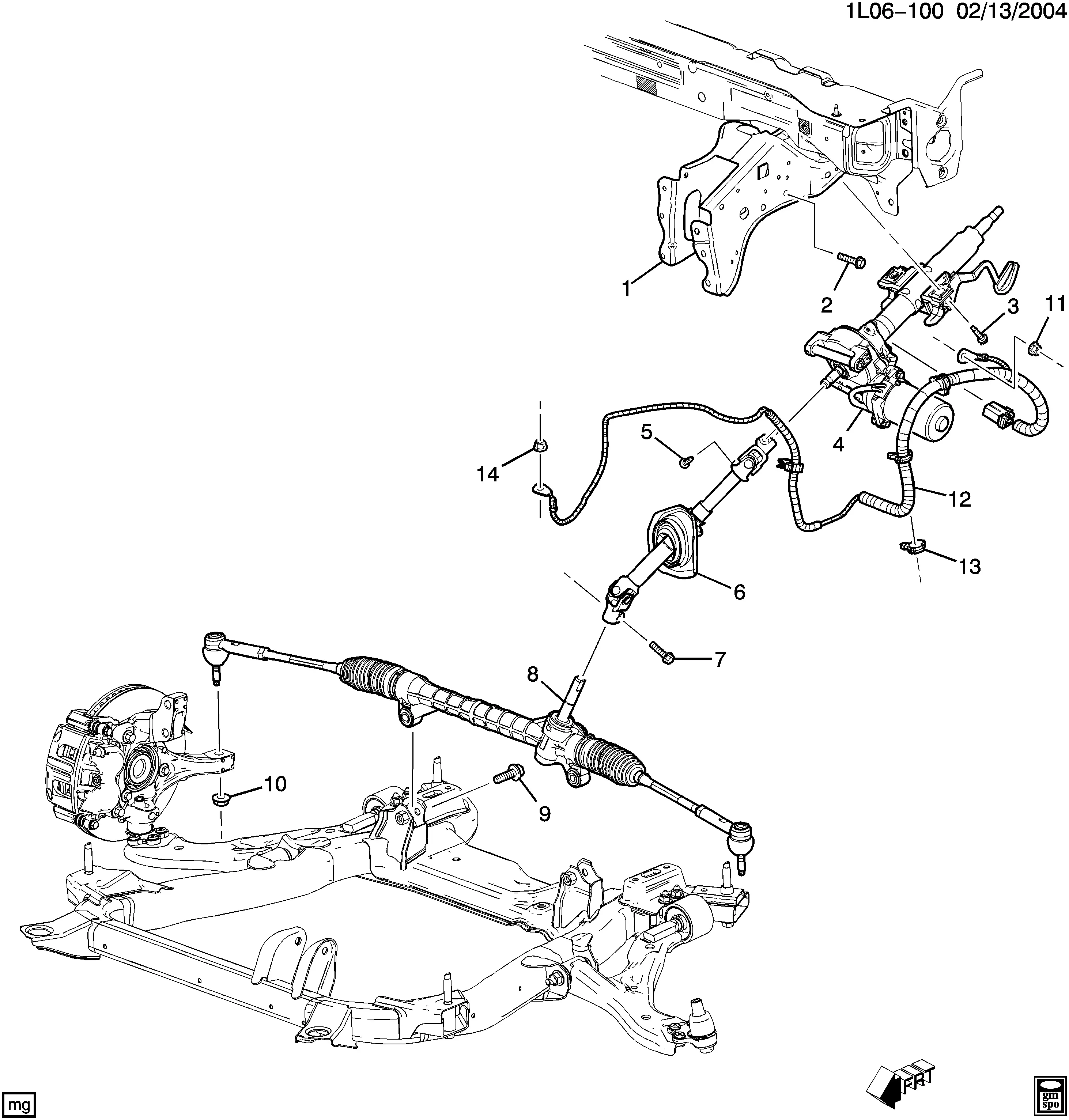 Steering system diagram