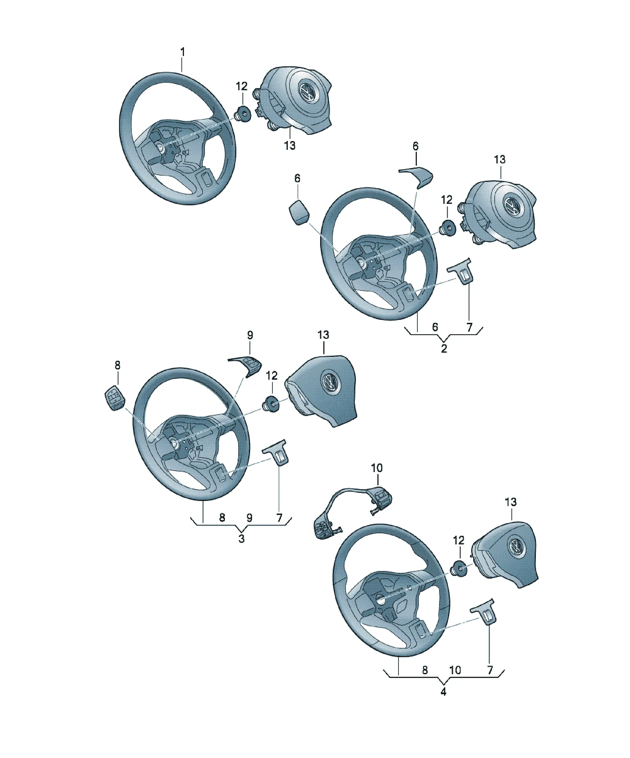 Steering wheel diagram