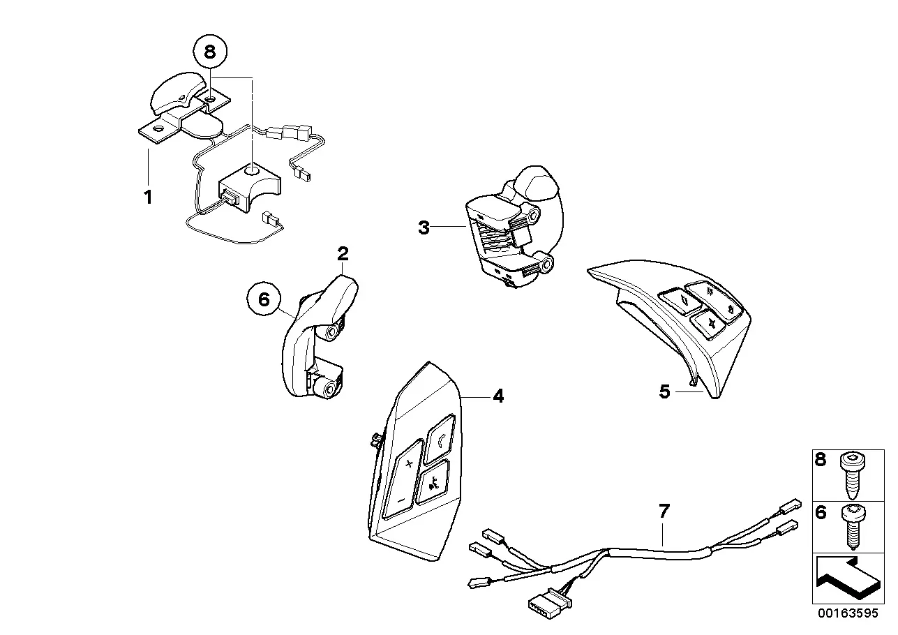 Steering wheel electronic control diagram