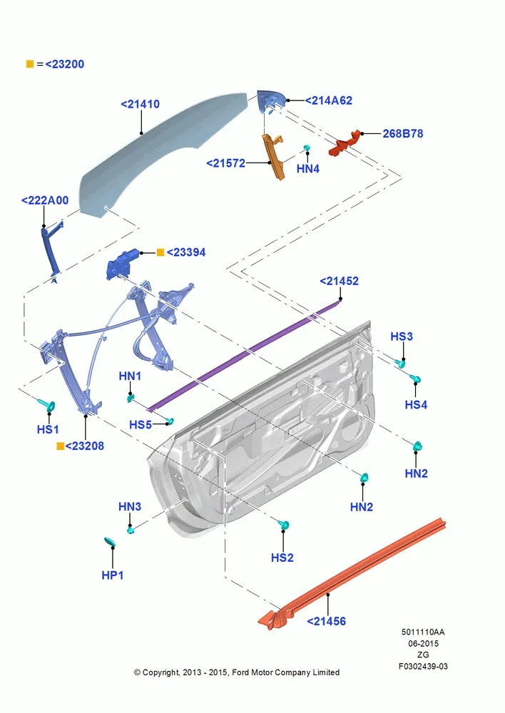 Front Door Glass And Window Regulators diagram