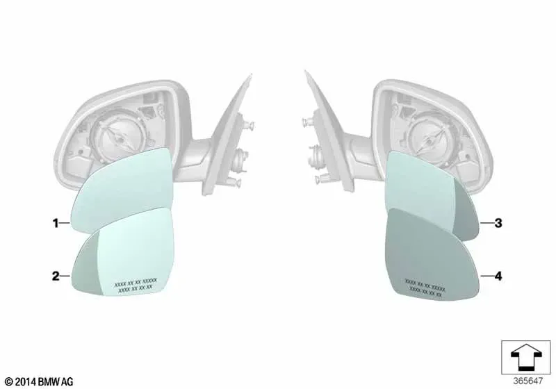 Exterior Mirror Glass diagram