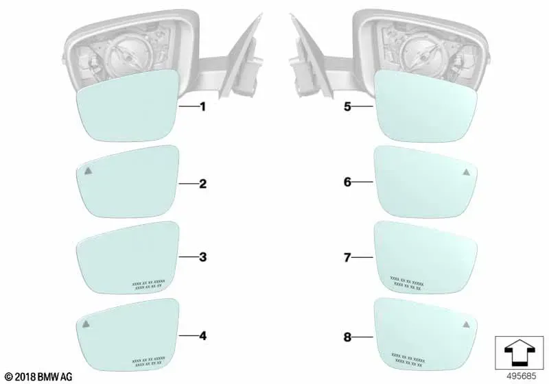 Exterior Mirror Glass diagram