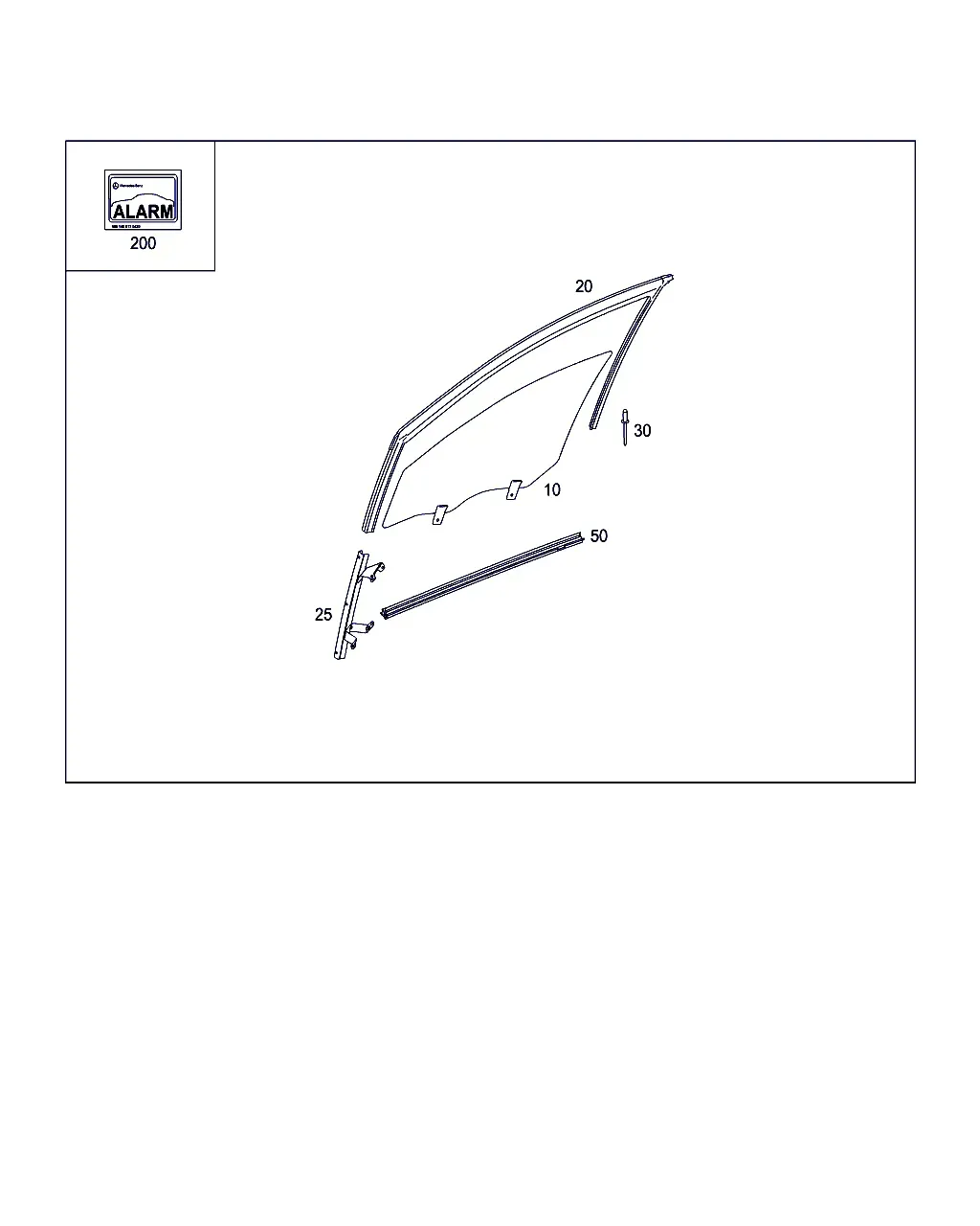 Driver Door Window diagram