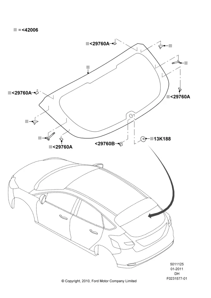 Rear Window Glass diagram