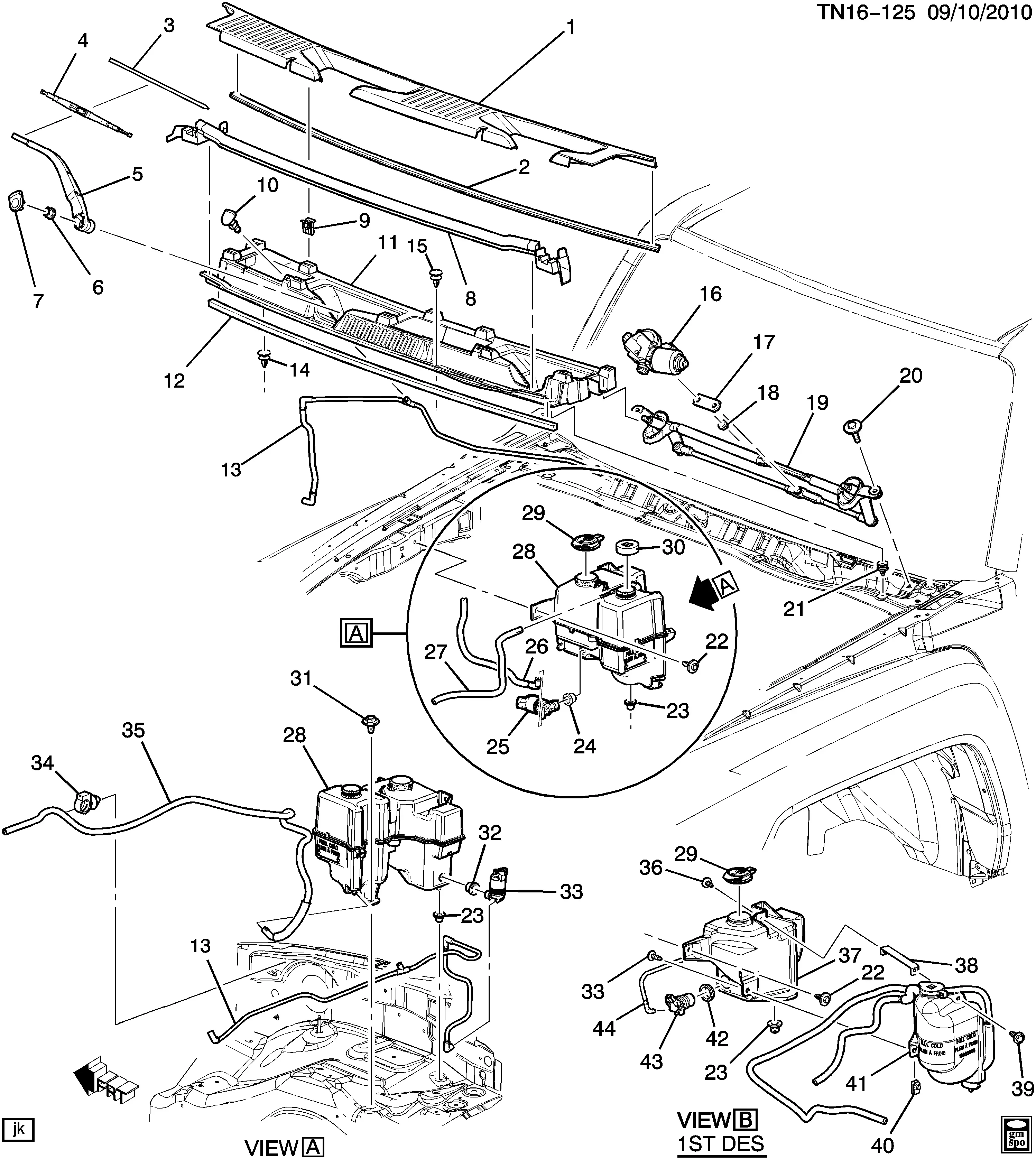 Windshield Wiper and Washer diagram