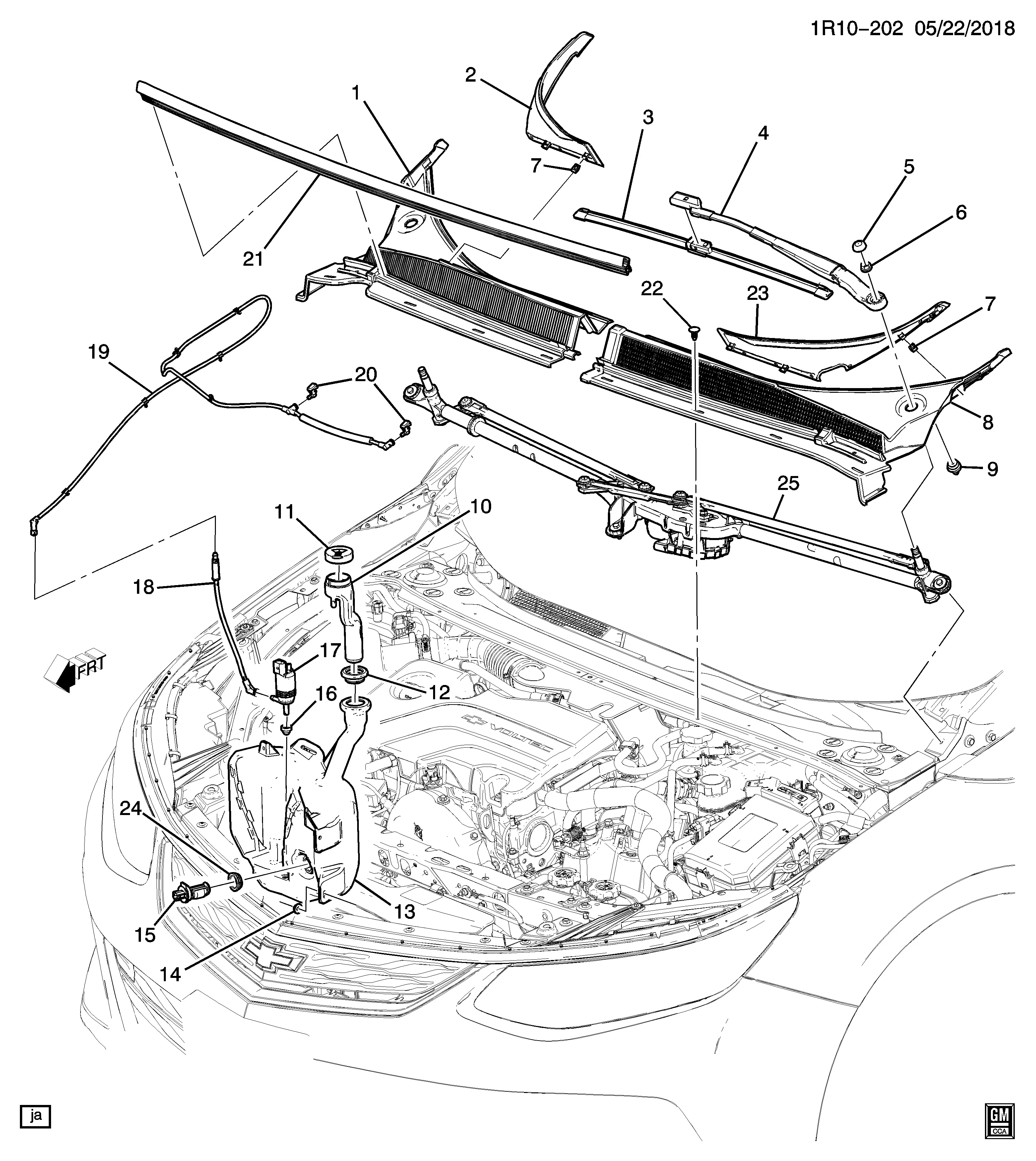 Windshield Wiper and Washer diagram