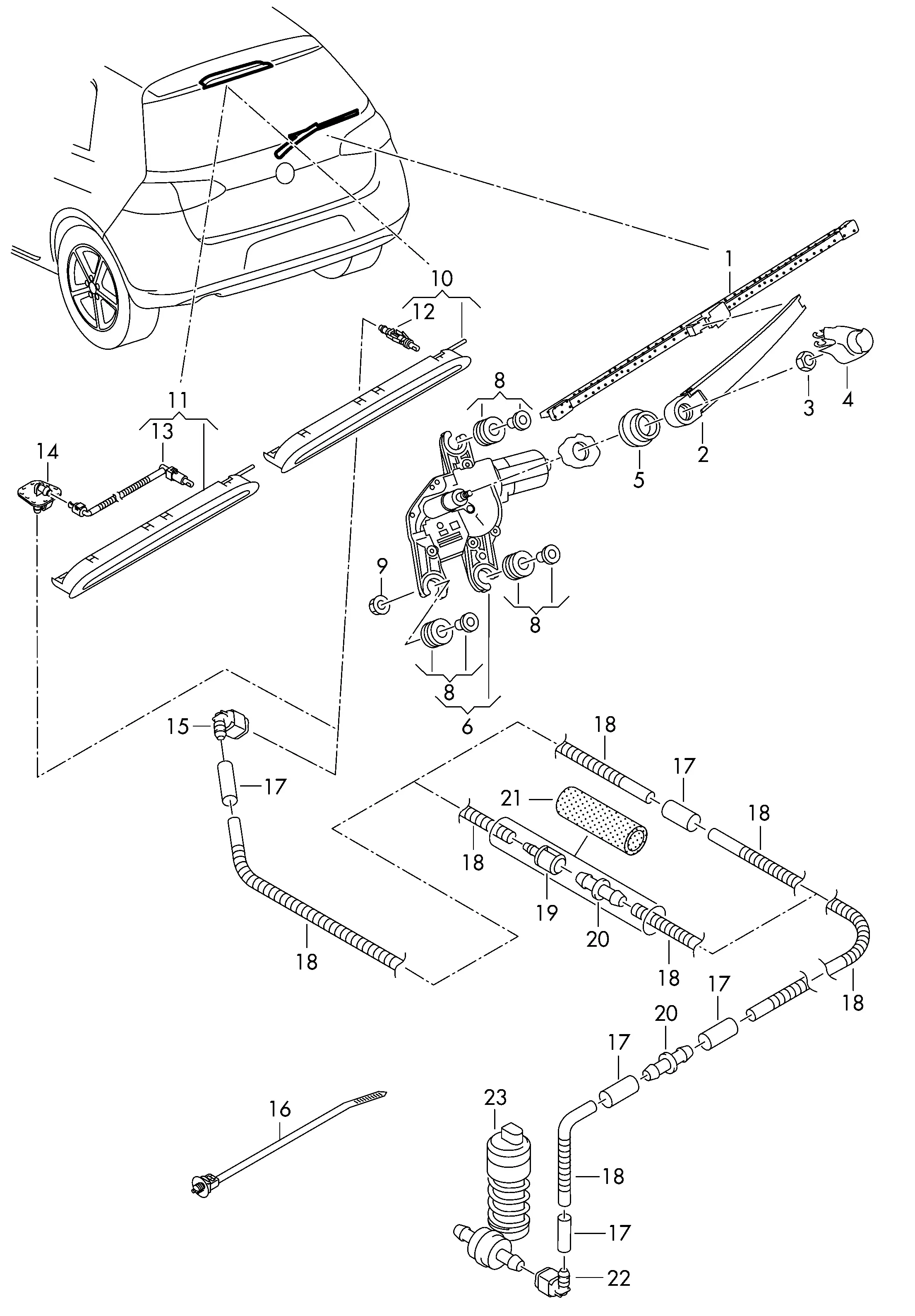 Rear Window Wiper And Washer diagram