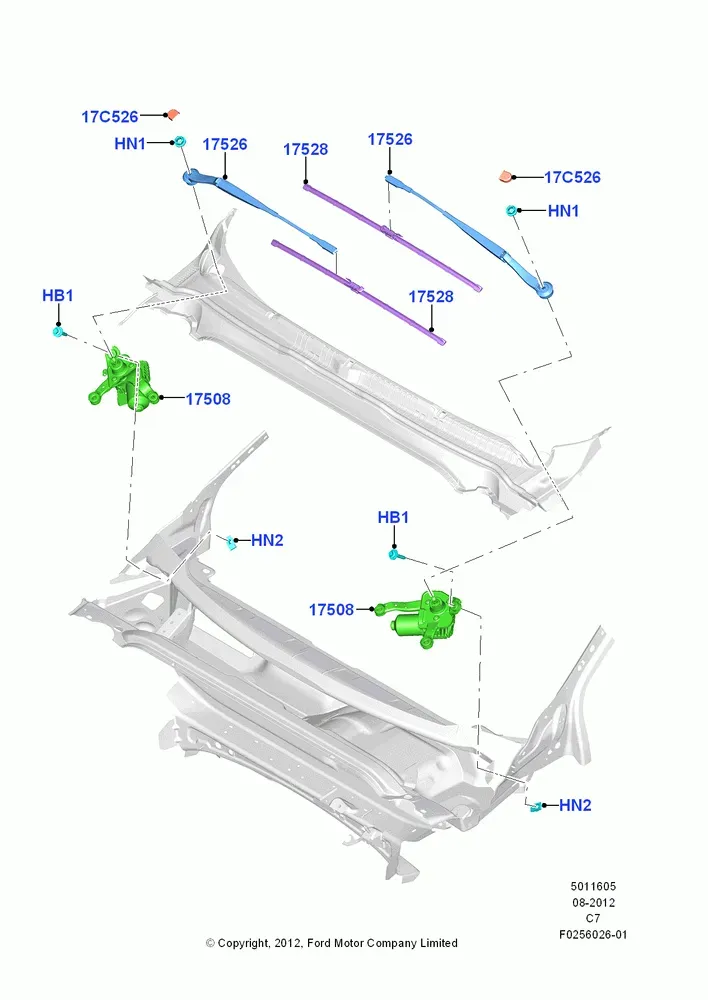Стеклоочиститель ветрового стекла diagram