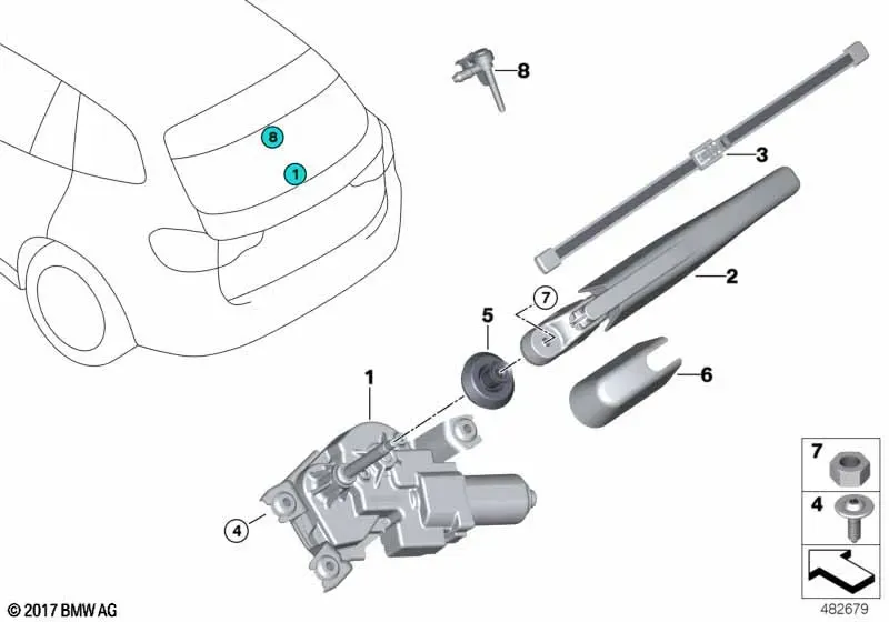 Rear Window Wiper diagram