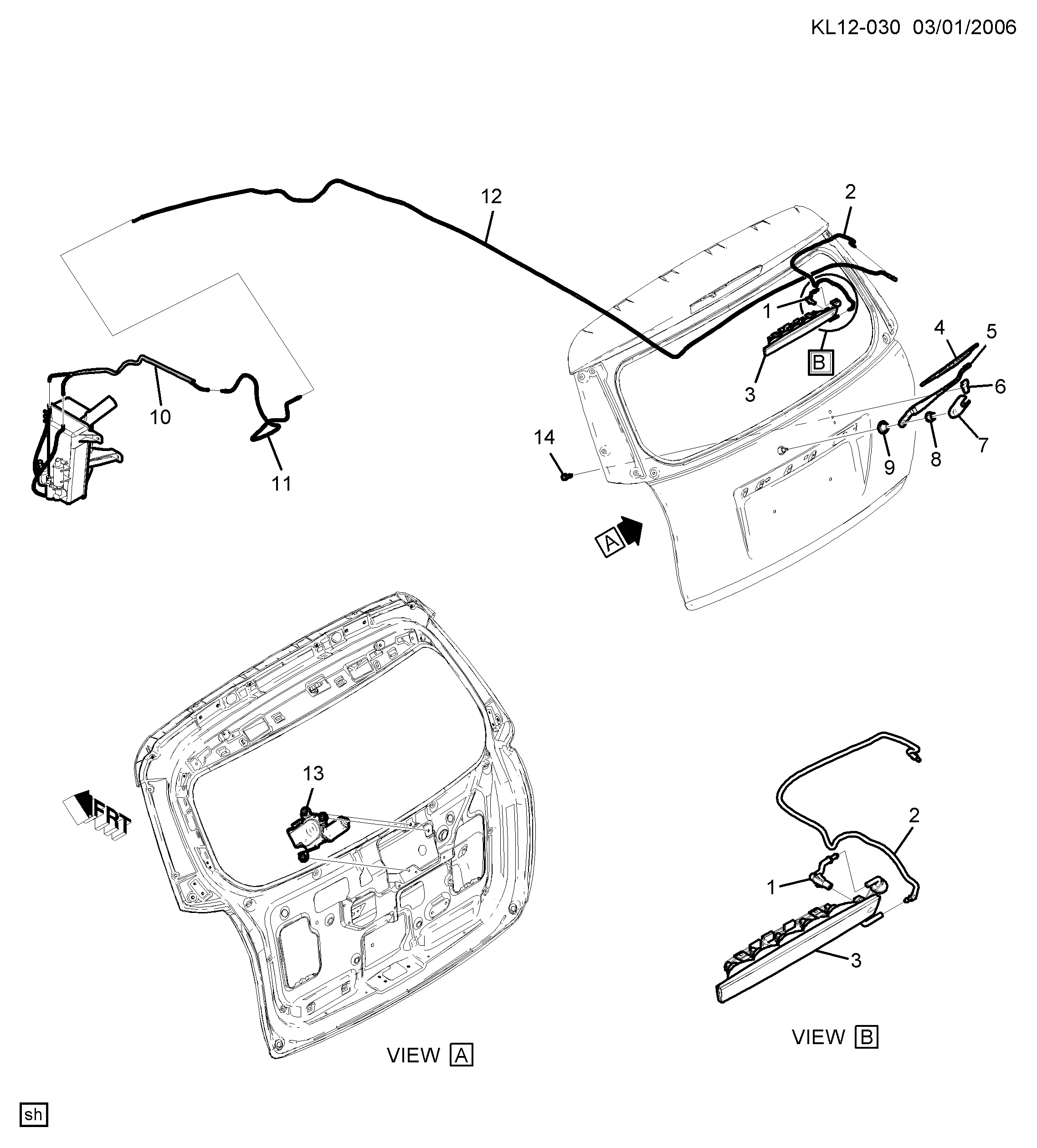 Rear Window Wiper diagram