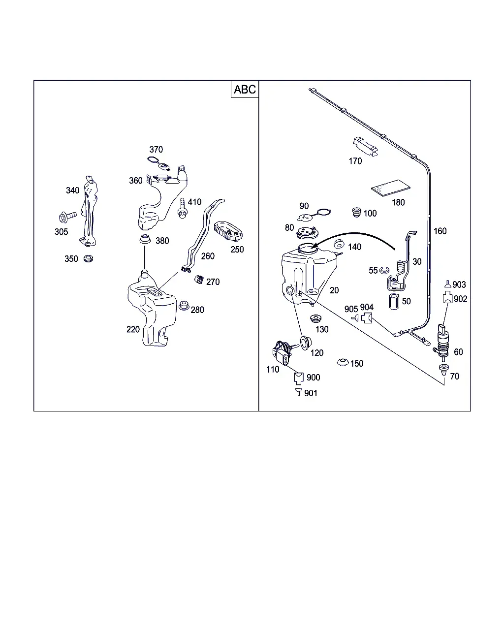 Windshield and Headlight Washer diagram
