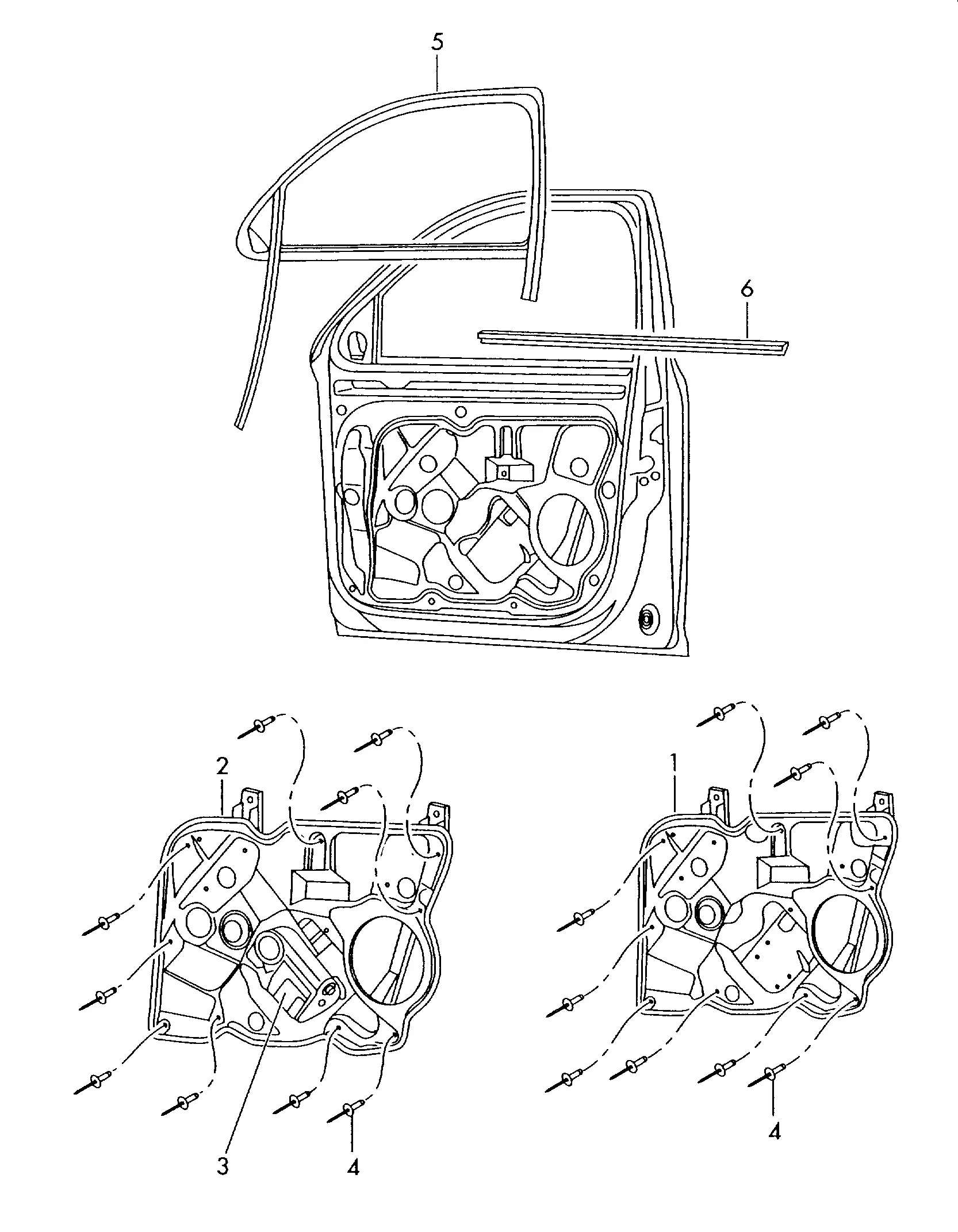 Window Regulator And Glass Guide diagram
