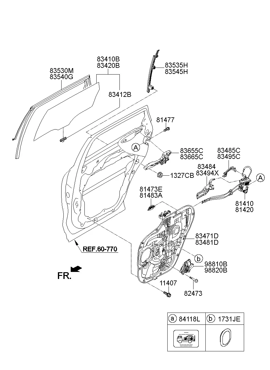 Стеклоподъёмник и стекло задней двери diagram