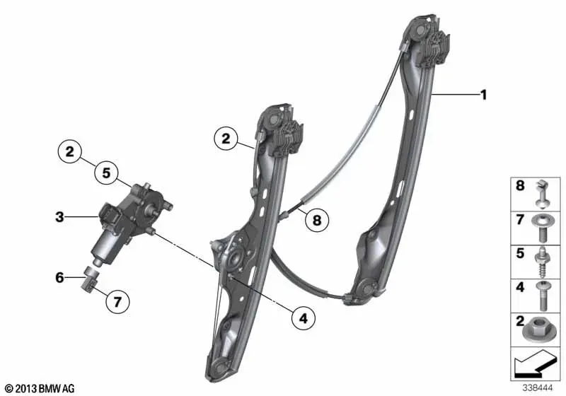 Front Door Window Regulator diagram
