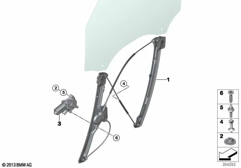 Стеклоподъёмник передней двери diagram