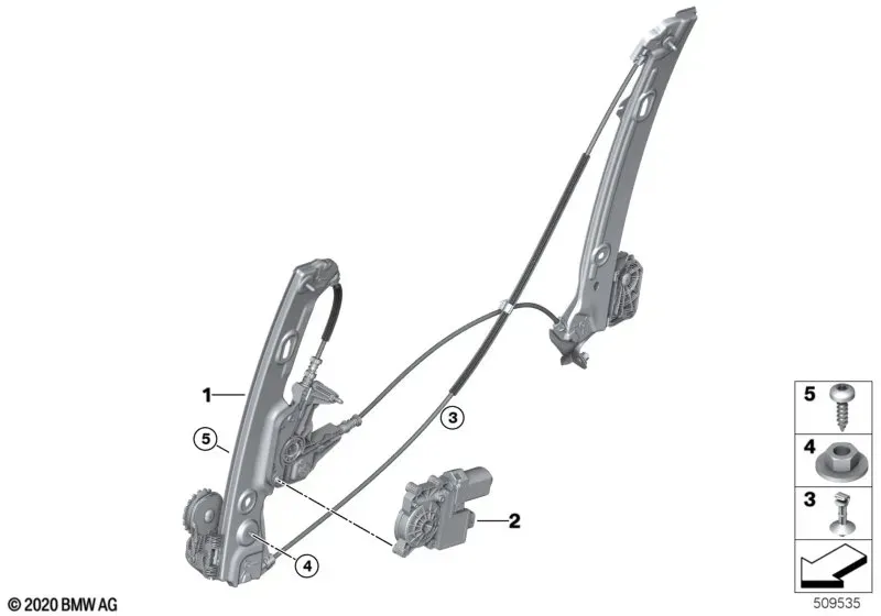 Front Door Window Regulator diagram