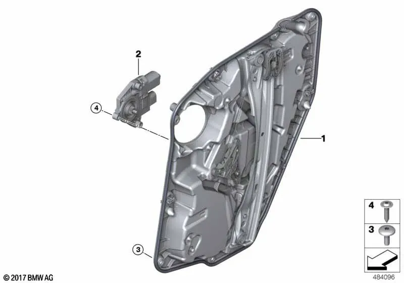 Стеклоподъёмник задней двери diagram